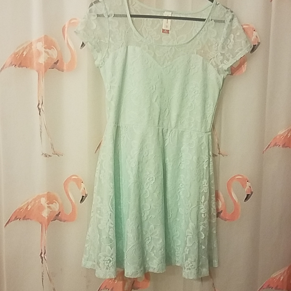 No Boundaries Mint Green Skater Dress